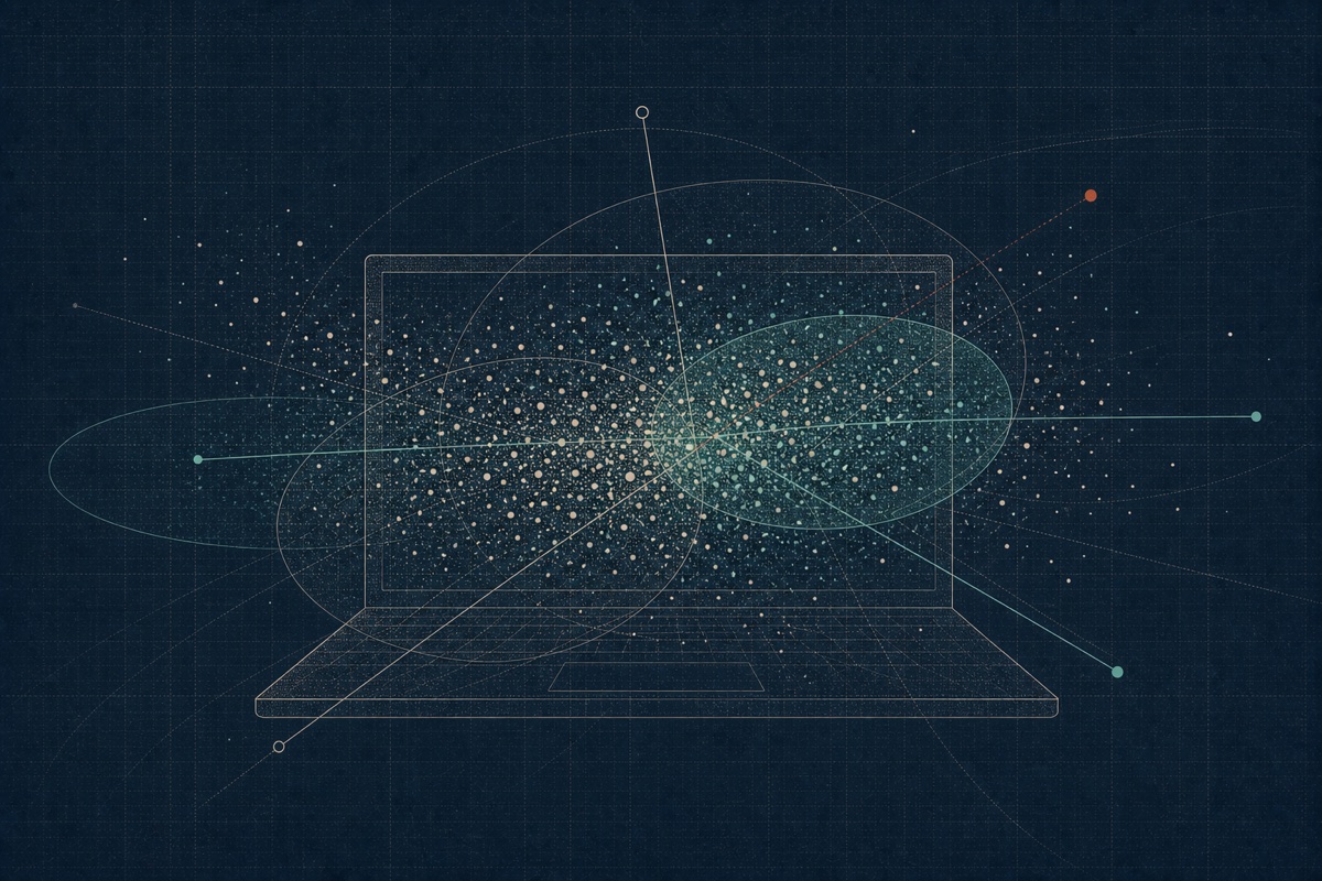 Editorial illustration of overlapping multivariate observations