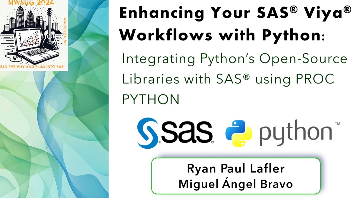 Cover graphic for the PROC PYTHON and SAS Viya conference paper